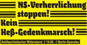 Demo gegen Rudolf Heß-Gedenkmarsch