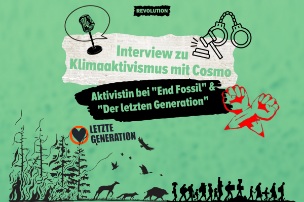 Interview zu Klimaaktivismus mit Cosmo, Aktivistin bei „End Fossil“ Göttingen und der „Letzten Generation“