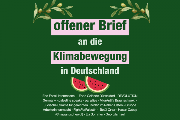 Offener Brief an die Klimabewegung in Deutschland
