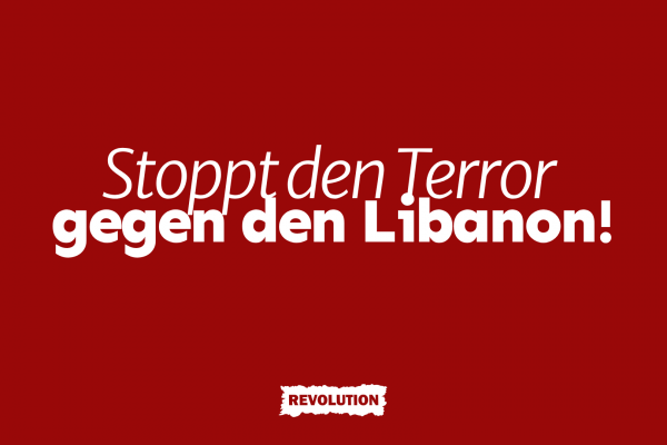 Stoppt den Terror gegen den Libanon!